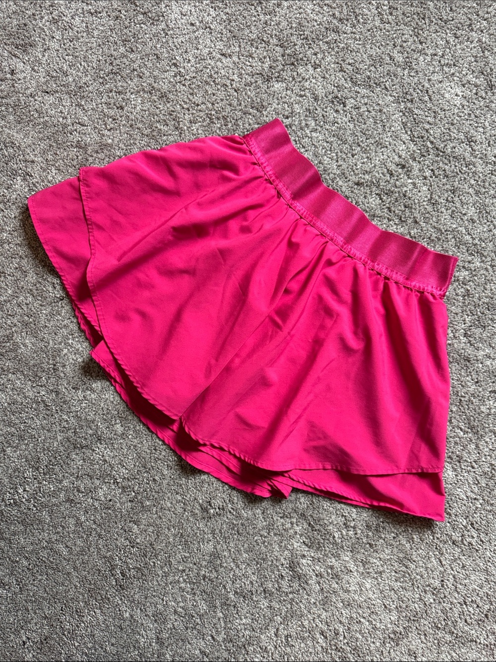 90 Degree By Reflex Hot Pink Layered Skort Shorts